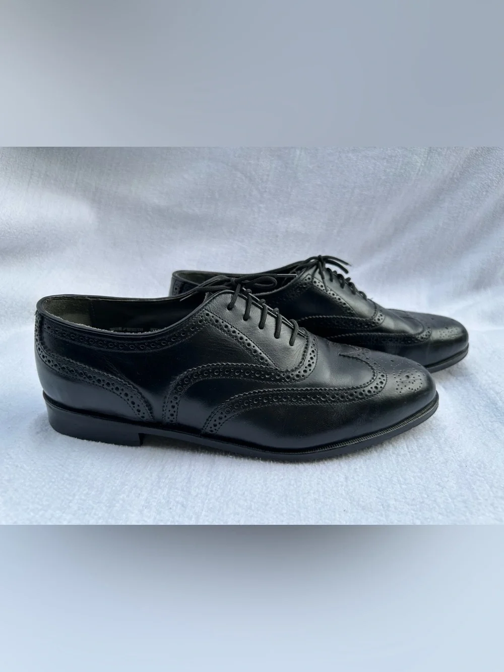 Oakton Classics Black Men's Wingtip Dress Shoes Size 11
